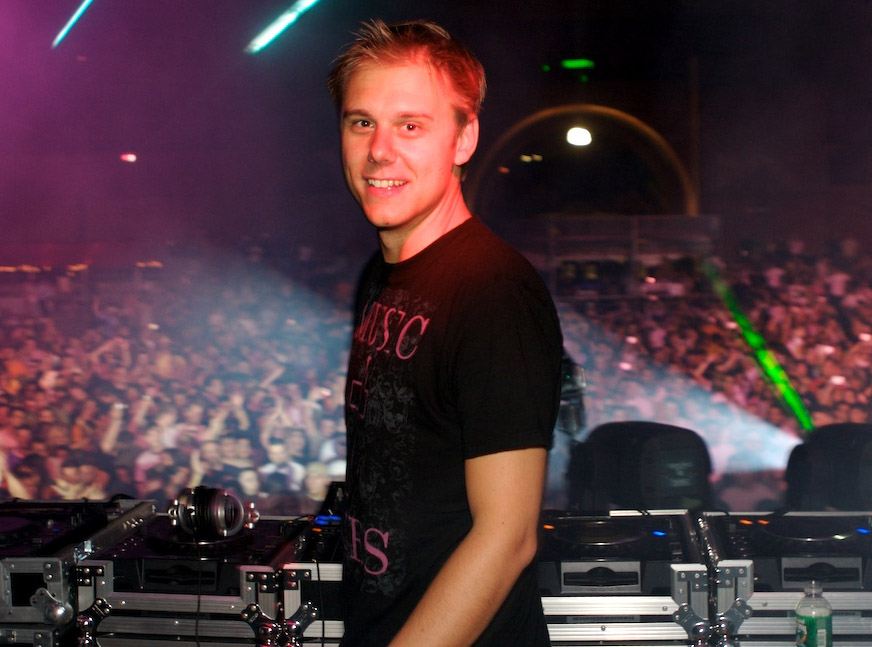 Authentic photo of Armin van Buuren, announced for A STATE OF TRANCE LONDON — 25 YEARS; not an event flyer or photograph of this show