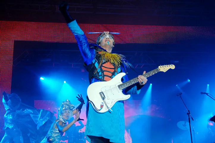 Empire of the Sun performing in Wellington Square in 2009; archival photo of a billed performer at EMPIRE OF THE SUN — LIVE, not this event