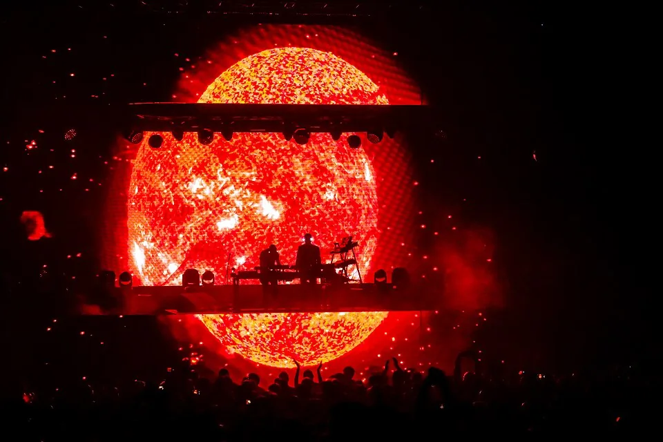 Orbital performing at Hammersmith Apollo in 2017; archival photo of a billed performer at ORBITAL — LIVE, not this event