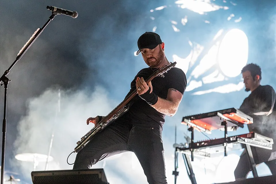 Gareth McGrillen and Rob Swire of Pendulum performing at Nova Rock 2017; archival photo of a billed performer at PENDULUM — LIVE BAND, not this event