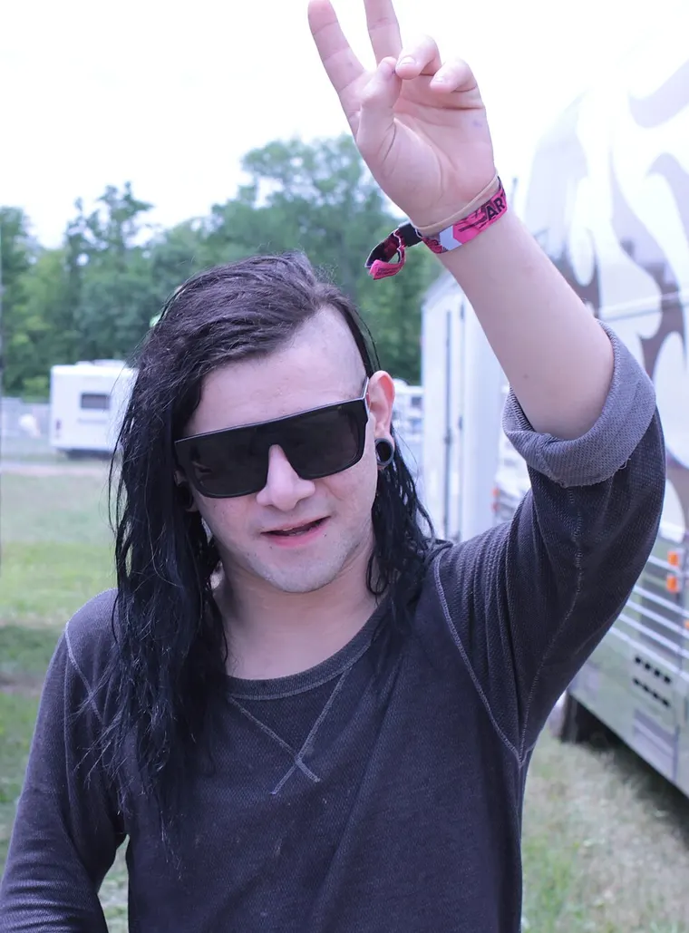 Authentic photograph of Skrillex