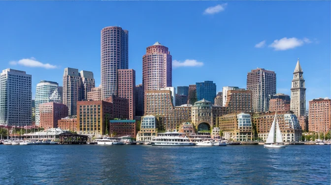 City photograph of BOSTON as location context only, not a photograph of TROYBOI — HEAR2MOVE