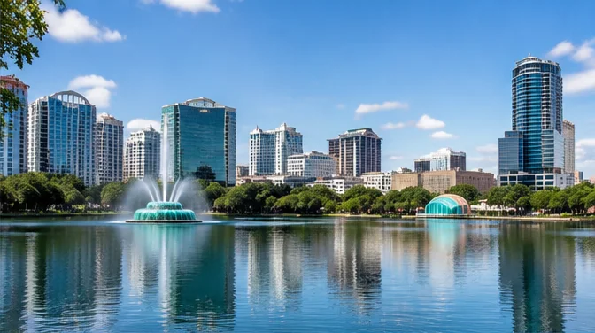 City photograph of ORLANDO as location context only, not a photograph of HOL!