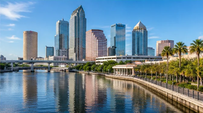 City photograph of TAMPA as location context only, not a photograph of JUELZ