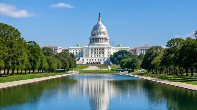 City photograph of WASHINGTON D.C. as location context only, not a photograph of PROJECT GLOW 2027