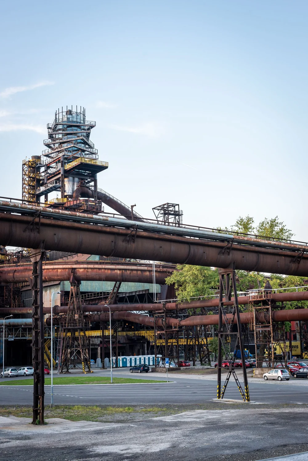 Authentic daytime photograph of Ostrava's industrial heritage