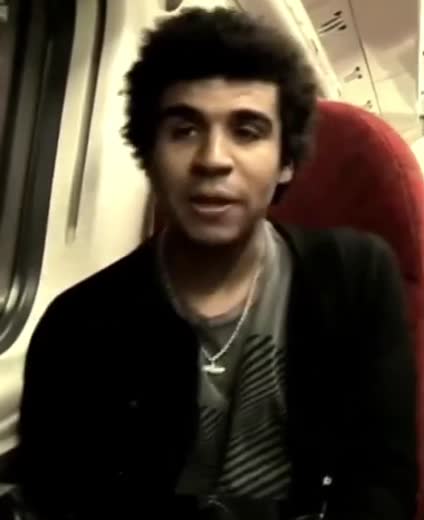 A younger Jamie Jones speaking during the archival train interview